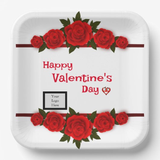 恋人バラ ペーパープレート (正面)