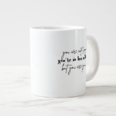 恋人ビートギフトアイディアマグデザイン愛 ジャンボコーヒーマグカップ (正面右)