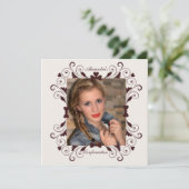 恋人フレームの写真の確認の招待状 招待状 (スタンド正面)