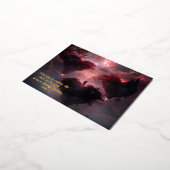 恋人同士が絡み合う 箔シーズンポストカード (回転した状態)