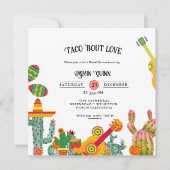 恋人同士のシャワー結婚式招待状 招待状 (正面)