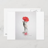 恋人同士キスをする ポストカード (正面/裏面)