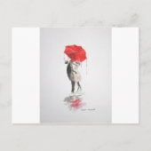 恋人同士キスをする ポストカード (正面)