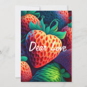 恋人向けのストロベリーカード シーズンカード (正面)