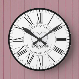 恋人向け – 永遠の恋パーソナライズされた人 ラウンド壁時計