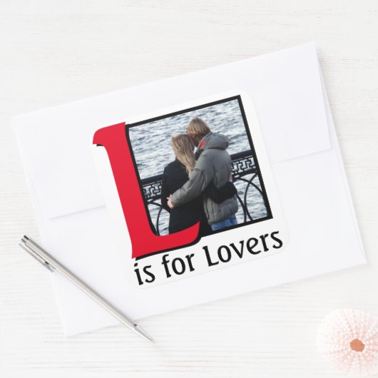 恋人向けL スクエアシール (封筒)