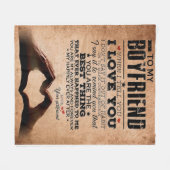 恋人引用文夫恋誕生日 フリースブランケット (正面(横))