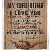 恋人引用文 |おもしろい引用文 シャワーカーテン (正面)