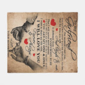 恋人引用文 |最高の妻への贈り物 フリースブランケット (正面(横))