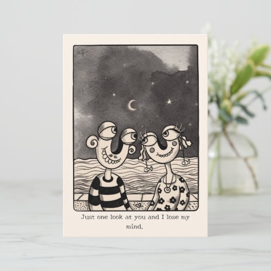 恋人手描きバレンタインデーのカード シーズンカード (スタンド正面)