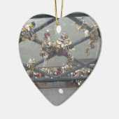 恋人橋-パリ愛ロック、フランス セラミックオーナメント (左)