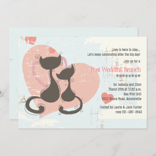 恋人猫の招待状 招待状 (正面/裏面)