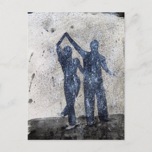 恋人踊りin rain ポストカード (正面)