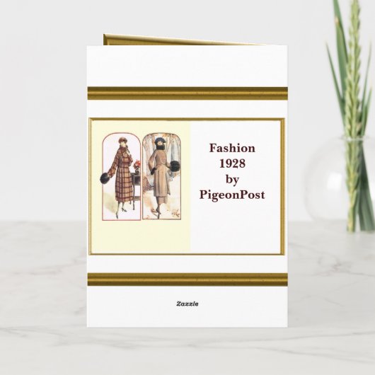 恋人1928年の昼食を共にする女性を作って下さい! シーズンカード (裏面)