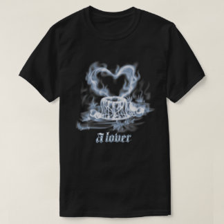 恋人 - エーテル煙アートハートイラスト Tシャツ