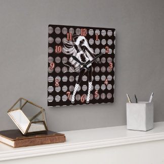 恋人 スクエア壁時計