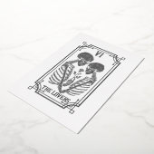 恋人 タロットカード オカルト ゴス ハロウィン ゴシック 箔招待状 (回転した状態)