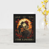 恋人 タロットカード スケルトン バレンタイン ゴシック ハ カード (黄色い花)