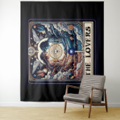 恋人 タロット 天の男と女 ソウルメイト タペストリー (インサイチュ)