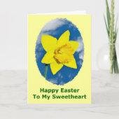 恋人、ボーイフレンド、ガールフレンドのためのハッピーイースターカード シーズンカード (正面)