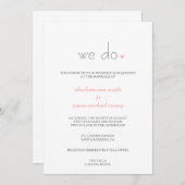 {恋人}モダンな結婚式招待状 招待状 (正面/裏面)