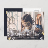 恋包まれた中 | ペットポープリントアニマルフォト シーズンポストカード (正面/裏面)