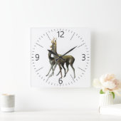 恋愛が深い スクエア壁時計 (ホーム)