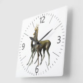 恋愛が深い スクエア壁時計 (傾斜)