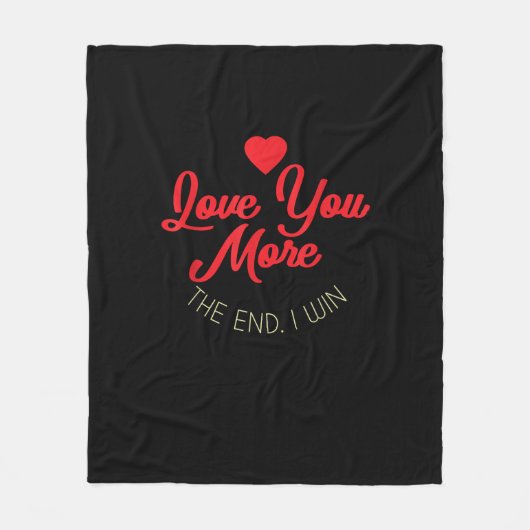恋愛で勝ったら愛してるってこと Funny Valentines Style フリースブランケット (正面)