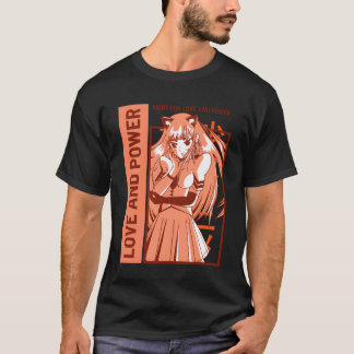 恋愛とパワーアニメおもしろ Tシャツ