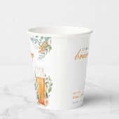 恋愛とビールが沸騰する結婚前祝い 紙コップ (右)