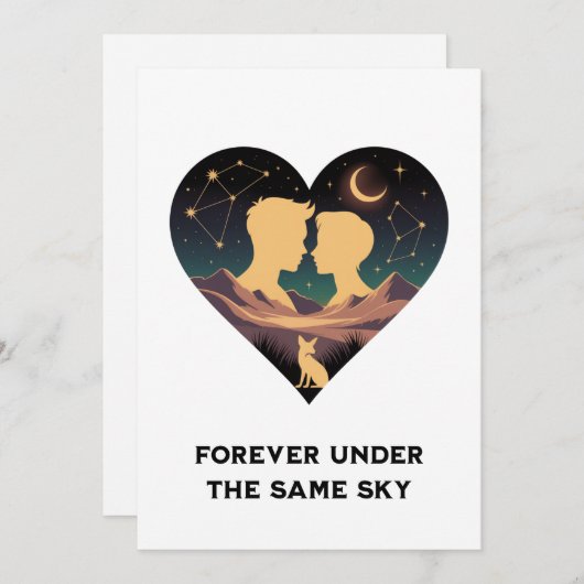 恋愛と狐の宇宙的ハートアート シーズンカード (正面/裏面)