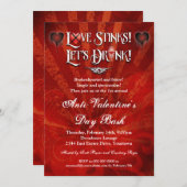 恋愛なんてくそ  反バレンタインデーパーティしようぜ 招待状 (正面/裏面)