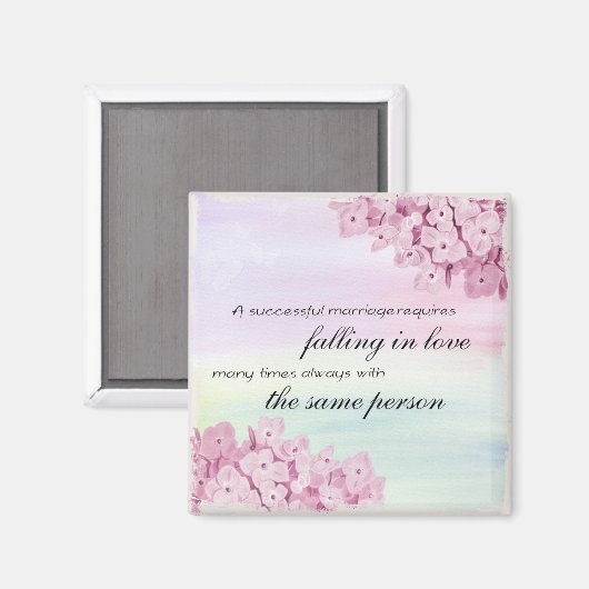 恋愛に落ちる引用文の成功 マグネット (正面/裏面)