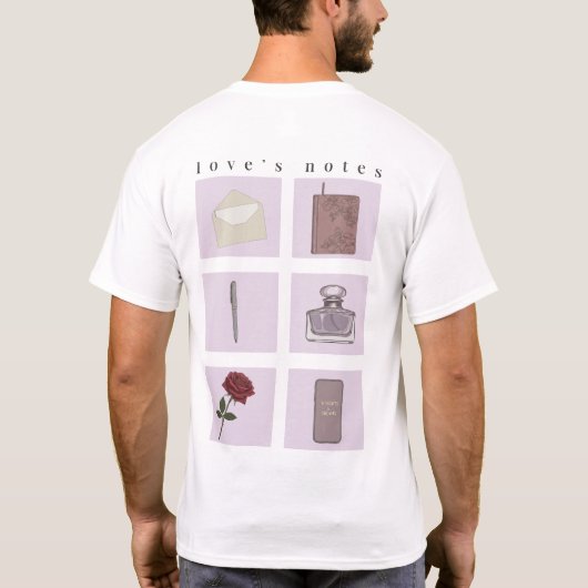 恋愛のメモ ロマンティックな美意識Tシャツ Tシャツ (裏面)