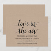 恋愛の予感、結婚式の秘密結婚招待状 招待状 (正面/裏面)