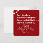 恋愛の名言 バレンタインデーのカード  シーズンカード (正面/裏面)