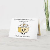 恋愛の皮肉満載のシナモンロール ロマンチック カード (正面)