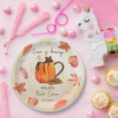 恋愛の秋のブライダルシャワー モノグラム ペーパープレート (パーティー)