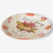 恋愛の秋の結婚前お茶会 ペーパープレート (アングル)