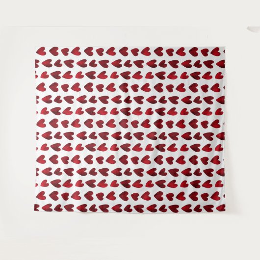 恋愛の赤いハート バレンタインデーの写真用背景 タペストリー (正面(横))