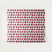 恋愛の赤いハート バレンタインデーの写真背景 タペストリー (正面(横))