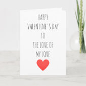 恋愛の赤いハート バレンタインデー 私の人生の愛 シーズンカード (正面)