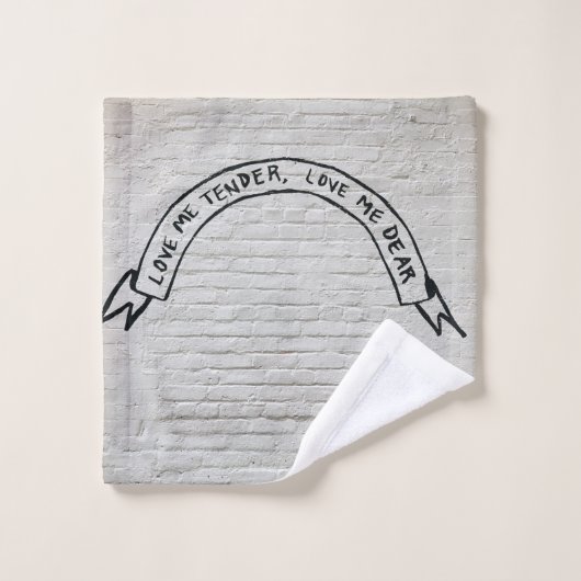 恋愛は私を優しく愛する壁の親愛引用文 ウォッシュタオル (ウォッシュタオル)