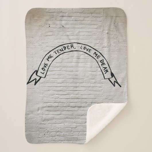 恋愛は私を優しく愛する壁の親愛引用文 シェルパブランケット (正面)
