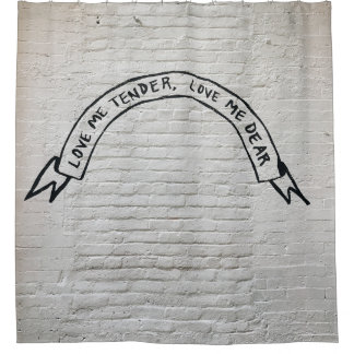 恋愛は私を優しく愛する壁の親愛引用文 シャワーカーテン