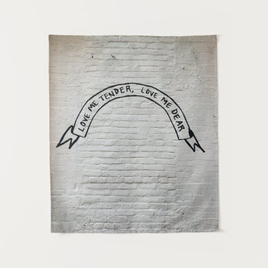 恋愛は私を優しく愛する壁の親愛引用文 タペストリー (正面)