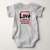 恋愛は際限が無い ベビーボディスーツ (裏面)