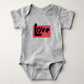 恋愛は際限が無い ベビーボディスーツ (正面)