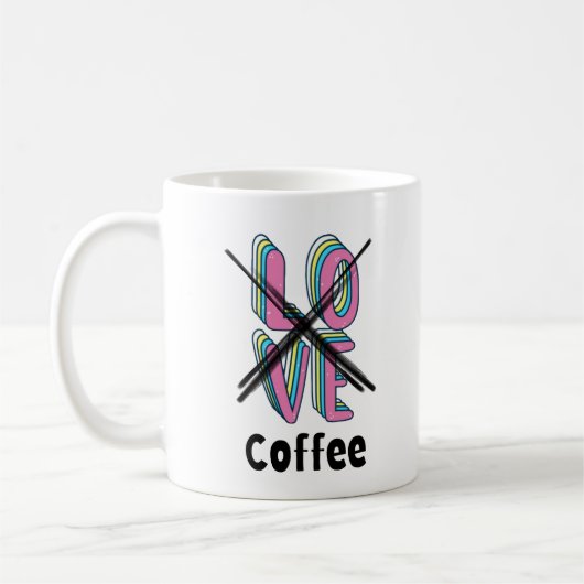 恋愛よりコーヒー (マグカップ) コーヒーマグカップ (左)